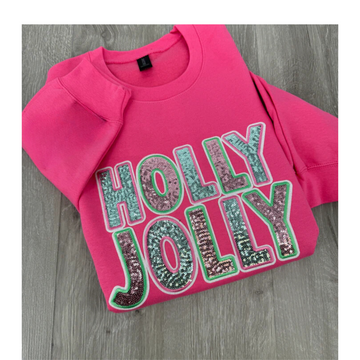 Sequins Holly Jolly Sweatshirt